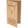 Quan Jewelry Granddaughter Necklace, Heartwarming Gift from Grandparents with Motivational Quote, Adjustable Chain 16in to 18in