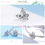 VOROCO Solid 925 Sterling Silver with Cubic Zirconia Letter Complete A-Z Alphabet Initial Charm for Pandora European Bracelet Necklace Women Girls Jewelry Gift Options