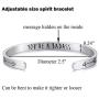 OSIANA Inspirational Cuff Bracelets for Women Keep Going Stainless Steel Engraved Personalized Mantra Quote Cuff Bangle Encouragement Jewelry Gift for Teen Girls with Hidden Message