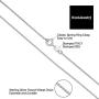 Kooljewelry Sterling Silver Round Wheat Chain Necklace (1.1 mm, 1.5 mm, 2 mm or 2.6 mm)