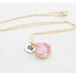 Sorority Shop Phi Mu Sisterhood Druzy Necklace