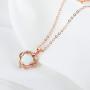 VOLUKA Gift for Women White Opal Heart Pendant Necklace Jewelry for Her