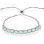 Sterling Silver Genuine, Created or Simulated Gemstone 6x4mm Oval-Cut Adjustable Tennis Bracelet