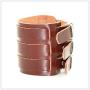 Mgutillart Punk Rock Metal Buckle Wristband Wide Leather Belt Cuff Bracelet