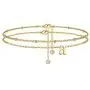 MONOZO Ankle Bracelets for Women, 14k Gold Filled Layered Initial Anklet for Women Dainty Alphabet Letter Charm Beach Ankle Bracelets for Teen Girls MONOZO Ankle Bracelets for Women, 14k Gold Filled Layered Initial Anklet for Women Dainty Alphabet Letter Charm Beach Ankle Bracelets for Teen Girls