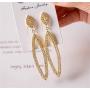 Cruinne Dangly Earrings, Hypoallergenic Long Hanging, Silver Rhinestone for Women Fashion Crystal Drop Prom Jewelry