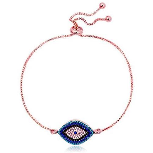 SENFAI Classics Evil Eye Adjustable Bracelet with Yellow Gift Box