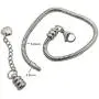 SBI Jewelry Stainless Steel Heart Bracelet for Charm Bead Snake Chain Gift for Women Girls Birthday SBI Jewelry Stainless Steel Heart Bracelet for Charm Bead Snake Chain Gift for Women Girls Birthday