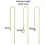 Delicate Long Chain Threader Drop Earrings Tiny Star Ball Crystal Drop Pendant for Women Girls Fashion Jewelry Gift