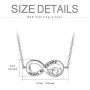 SOULMEET Sisters for Eternity Necklace Gifts from Sister,Sterling Silver Sister Necklace for Women,Christmas Birthday Jewelry Gifts for Sister