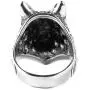 HZMAN Mens Gothic Stainless Steel Vintage Wolf Head Biker Ring