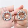 zeqingjw Heart Urn Necklace Cremation Jewelry for Ashes Stainless Steel Circle of Life Engraved Forever Best Friend Memorial Ashes Jewelry