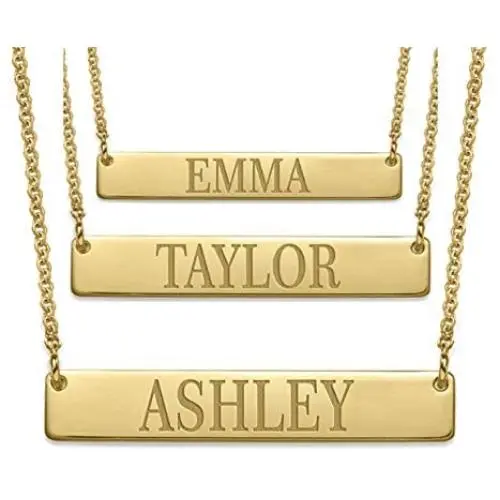 MyNameNecklace Personalized Bar Necklace Engraved Name Necklace Nameplate Bar-Christmas Jewelry Gift- Women Custom Pendant MyNameNecklace Personalized Bar Necklace Engraved Name Necklace Nameplate Bar-Christmas Jewelry Gift- Women Custom Pendant
