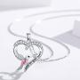 CHENGHONG Hummingbird Necklace 925 Sterling Silver Hummingbird Jewelry for Women Hummingbird Gifts for Mom Heart Pendant Inspiration Necklace Bird Animal Jewelry Gift for Women