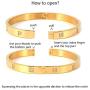 LINFENG Womens Love Bangle Bracelet Gold Plated Stainless Steel Hinged Bracelets,Jewelry Friendship Gift