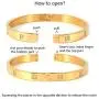 LINFENG Womens Love Bangle Bracelet Gold Plated Stainless Steel Hinged Bracelets,Jewelry Friendship Gift LINFENG Womens Love Bangle Bracelet Gold Plated Stainless Steel Hinged Bracelets,Jewelry Friendship Gift