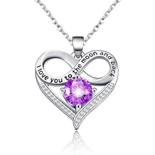Cat Eye Jewels S925 Infinity Love Heart Necklace Sterling Silver CZ Cubic Zirconia Pendant Gifts Necklaces for Women Girls Mom Cat Eye Jewels S925 Infinity Love Heart Necklace Sterling Silver CZ Cubic Zirconia Pendant Gifts Necklaces for Women Girls Mom