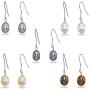 Sterling Silver Baroque Cultured Freshwater Pearl Dainty Drop Dangle Earrings