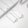 FANCIME 925 Sterling Sliver Infinity Love Heart Necklace Bracelet Cubic Zirconia Dainty Birthday Anniversary Jewelry Gifts for Her Women Girls, Adjustable Chain