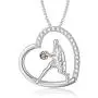 PROESS Basketball Heart Necklace - Female Basketball Player Jewelry Gift for Girls Women Sterling Silver Sports Athletes Pendant Necklace for Girlfriend, Sister, Teammate Coach PROESS Basketball Heart Necklace - Female Basketball Player Jewelry Gift for Girls Women Sterling Silver Sports Athletes Pendant Necklace for Girlfriend, Sister, Teammate Coach