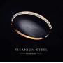 Rose Gold/Gold/Silver Titanium Stainless Steel Pave Cubic Zironia Simulate Diamond Stackable Oval Hinged Bangle Bracelet 6.5''-7''