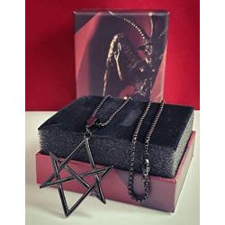 Unicursal Hexagram - Thelema Pentagram Stainless 316L - 1.5 inch (Black)