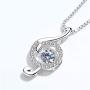 Musical Note Pendant Necklace Silver Cubic Zirconia Music Note Jewelry Gifts for Music Lover Women Girl 18 inches