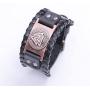 VASSAGO Vintage Wicca Odin’s Symbol of Warriors Valknut Viking Runes Charm Belt Buckle Bracelet