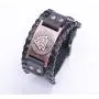VASSAGO Vintage Wicca Odin’s Symbol of Warriors Valknut Viking Runes Charm Belt Buckle Bracelet
