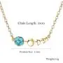 sedmart Moon Phase Turquoise Jewelry Necklace for Women Girls,Natural Stone Opal Silver Necklace Valentines Day Jewelry Gifts for Women,Mothers Day Birthday Gifts