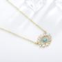 Obidos Evil Eye Jewelry Pendant Necklace S925 Post Earrings Evil Eye Adjustable Ring Turquoise Lucky Bracelet Baguette Cubic Turkish Faith Protection for Women