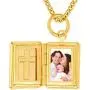 Lifetime Jewelry Bible Locket Necklace That Holds Pictures with 20X More 24k Plating Than Other Photo Lockets - Religious Charm Necklace for Women and Men