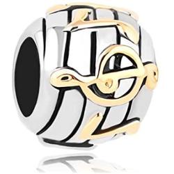 Fit Pandora Charms Silver Plated Music Notes Charms Silver Plated Jewelry Sale Cheap Beads European Bracelets