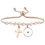 KUIYAI Mustard Seed Bracelet with Cross Charm Faith Real Mustard Seed Pendant Charm Jewelry for Christian Inspirational Gift