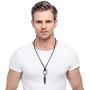 Jstyle 4 Pcs Leather Necklace for Men Women Pendant Vintage Wing Feather Chain Adjustable
