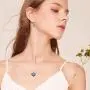 AOBOCO Heart Crystal Dangle Earrings, Sterling Silver Hoop Earrings for Women Love Knot Jewelry Gifts for Her