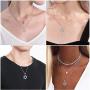 Silvora Sterling Silver Star of David Pendant Necklace with 22 in Rolo Chain Megan Cross Jewelry for Women