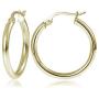 Hoops & Loops - Sterling Silver High Polished Click Top Hoop Earrings in Sizes 15mm - 25mm | Sterling Silver, Yellow & Rose Gold Flash Plated