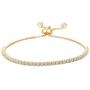 PAVOI 14K Gold Plated Cubic Zirconia Classic Tennis Bracelet for Women | Adjustable Slider