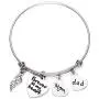 Memorial Gifts In Memory of Dad Mom Bangle Forever in My Heart Loss of Father Mother Bracelet Remembrance Gift