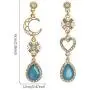 New Sweet Asymmetry Shiny Rhinestone Love Heart Moon Drop Earrings for Women Long Blue Crystal Tassel Dangle Jewelry New Sweet Asymmetry Shiny Rhinestone Love Heart Moon Drop Earrings for Women Long Blue Crystal Tassel Dangle Jewelry