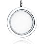 Jovivi 25mm/30mm Living Floating Memory Glass Locket Necklace - Stainless Steel Secure Magnetic Closure