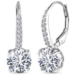 LeCalla Sterling Silver Jewelry Leverback Earring for Women