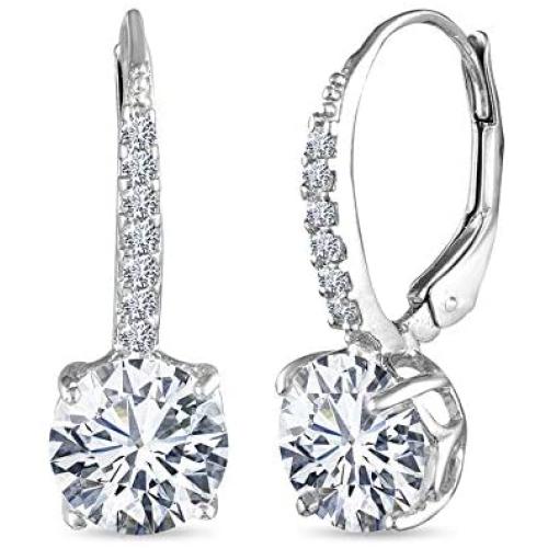 LeCalla Sterling Silver Jewelry Leverback Earring for Women