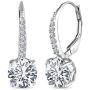 LeCalla Sterling Silver Jewelry Leverback Earring for Women