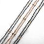 Niumike Crystal Beads Long Necklaces with Statement Transparent Pendant,100% Hand Braided Necklace