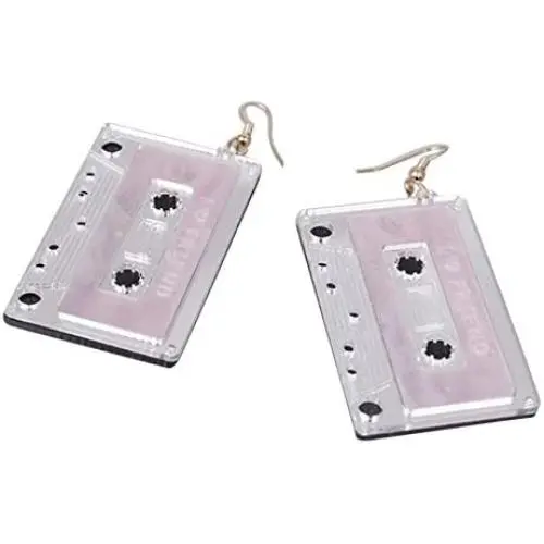 CutieJewelry Cassette Tape Dangle Cute Pretty Earrings CutieJewelry Cassette Tape Dangle Cute Pretty Earrings