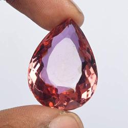 Faceted Color Changing Alexandrite 48.50 Ct. Perfect Pear Cut Loose Gemstone for Jewelry Making