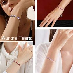 Aurora Tears 925 Sterling Silver 12 Birthstones Necklace/Earring/Ring/Bracelet Women Birthstone Pendant Crystal Fashion Birthday Jewelry