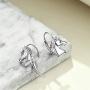 Bee/Elephant/Sunflower/Horse/Sloth Earrings Sterling Silver Leverback Dangle Earrings for Women Hoop Earrings Jewelry Gifts for Women Girls